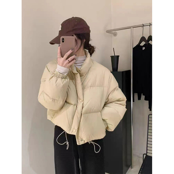 Maeve & Co Women's Puffer Jacket - Short Loose Fit Padded Coat, Long Sleeve