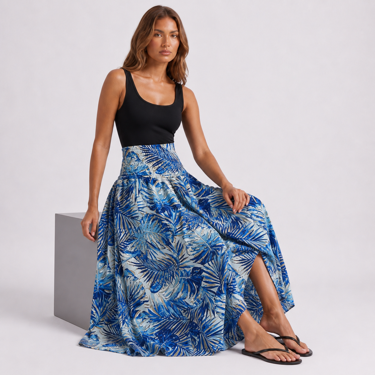 blue seated