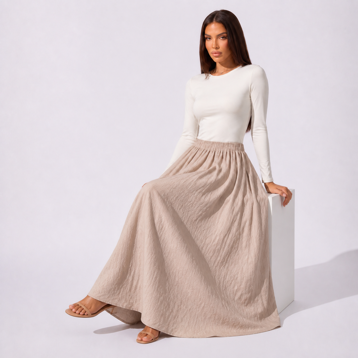 Taupe seated