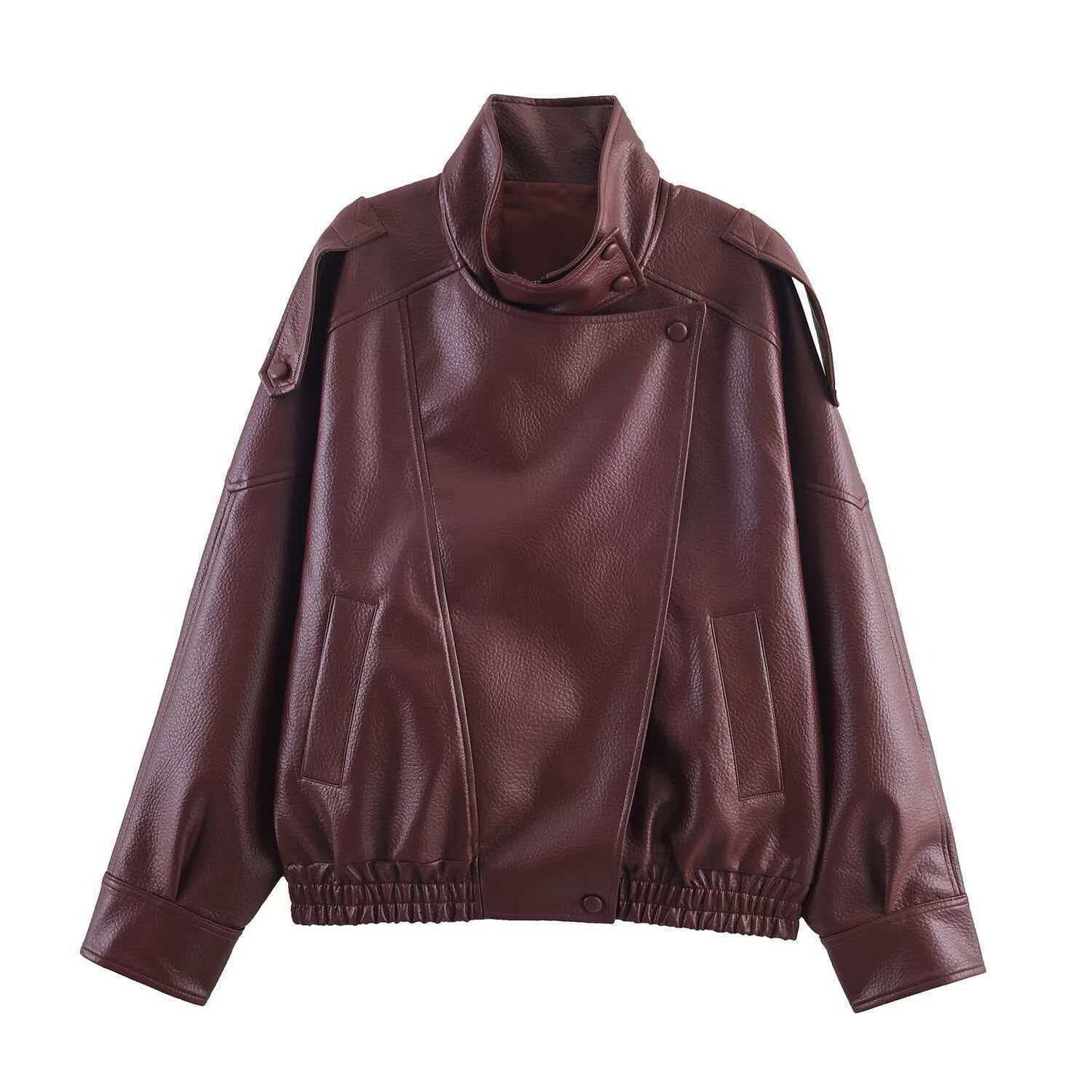 Maeve Women's Leather Jacket - Zip-Up Relaxed-Fit