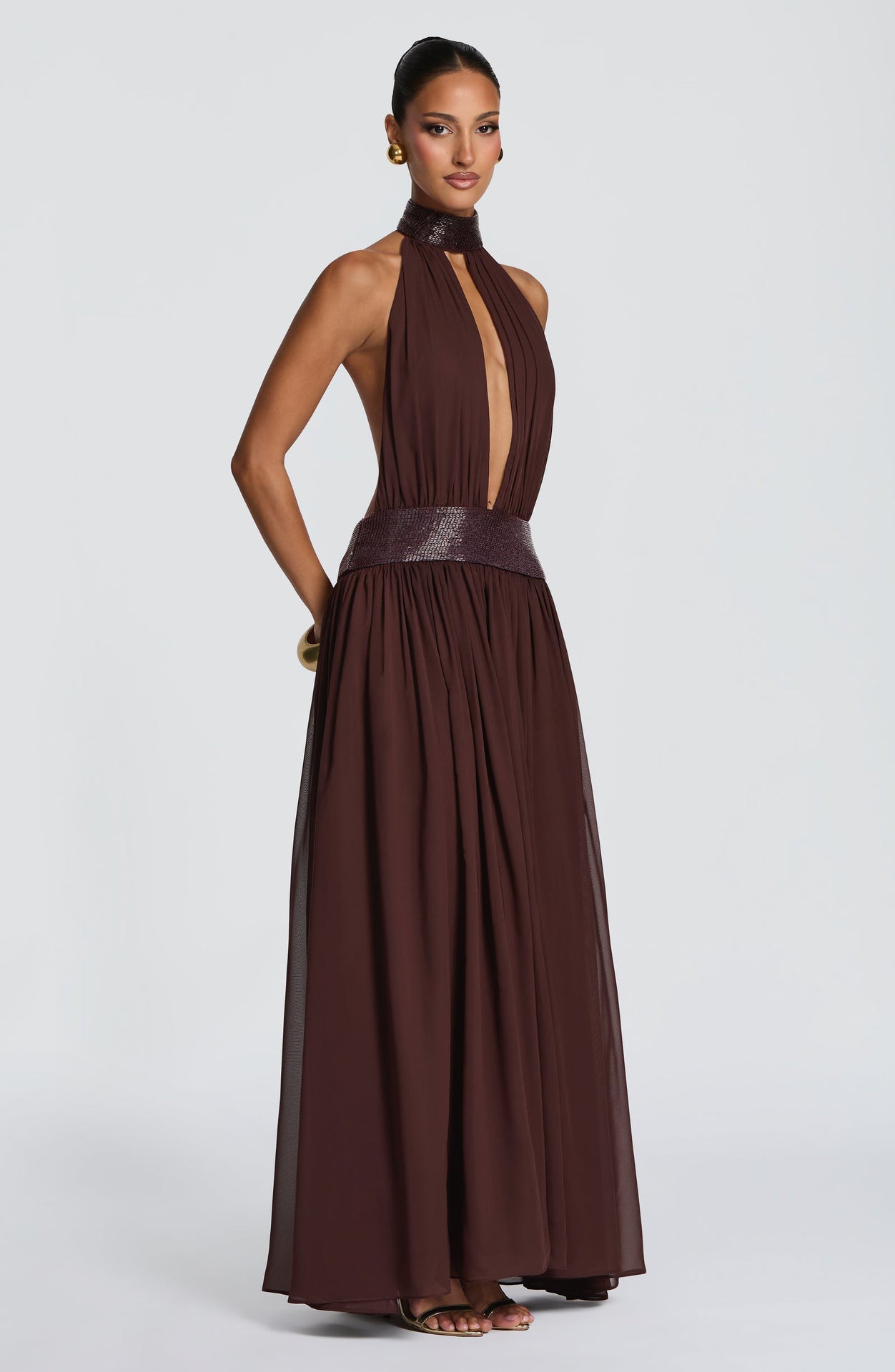 Maeve Women's Knitted Dress - Backless Sleeveless