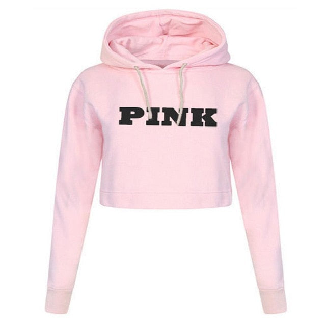 Maeve & Co Women's Cropped Hoodie - Oversized Sweatshirt Top, Long Sleeve