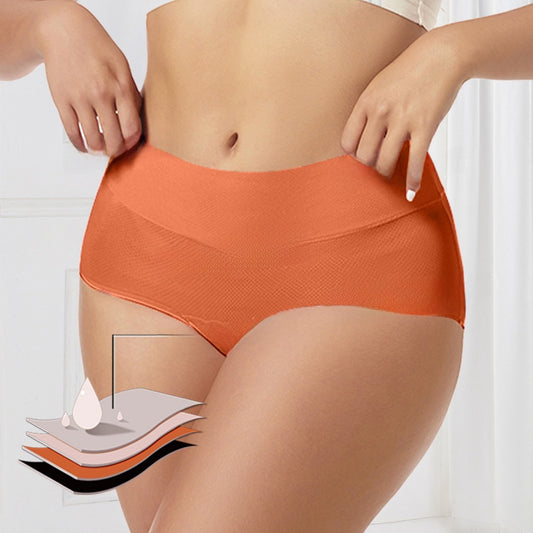 Period Underwear Women Leak Proof High Waist Briefs, 4-Layer Absorbent, Multipack