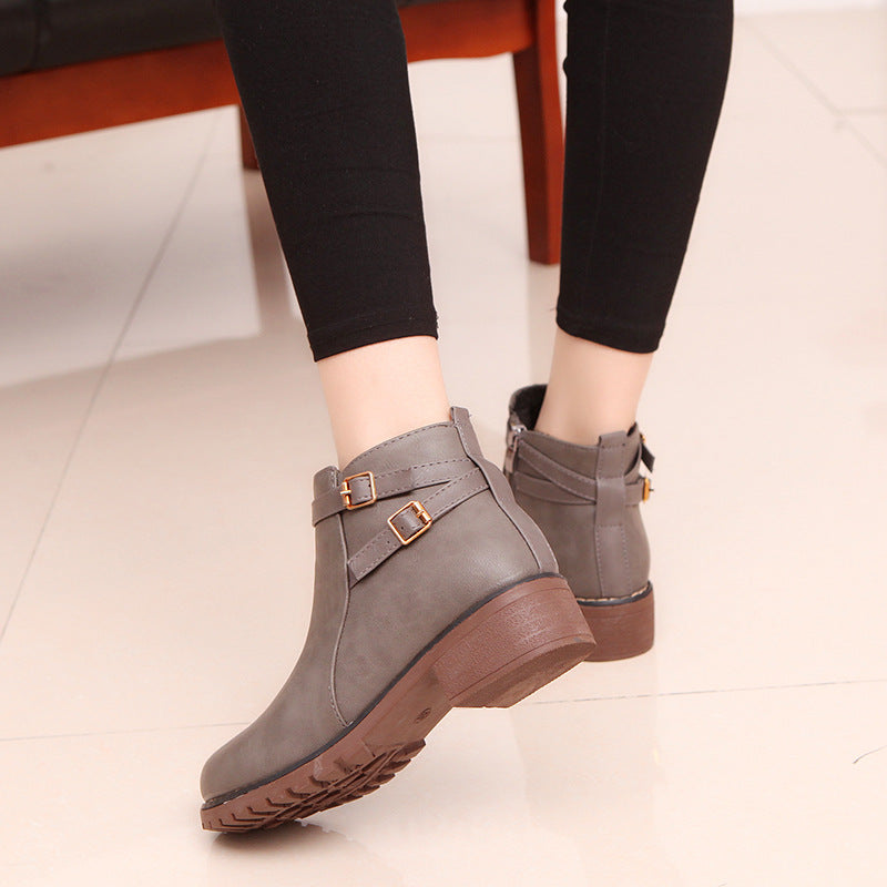 Maeve & Co Women's Ankle Boots - Round Toe Leather