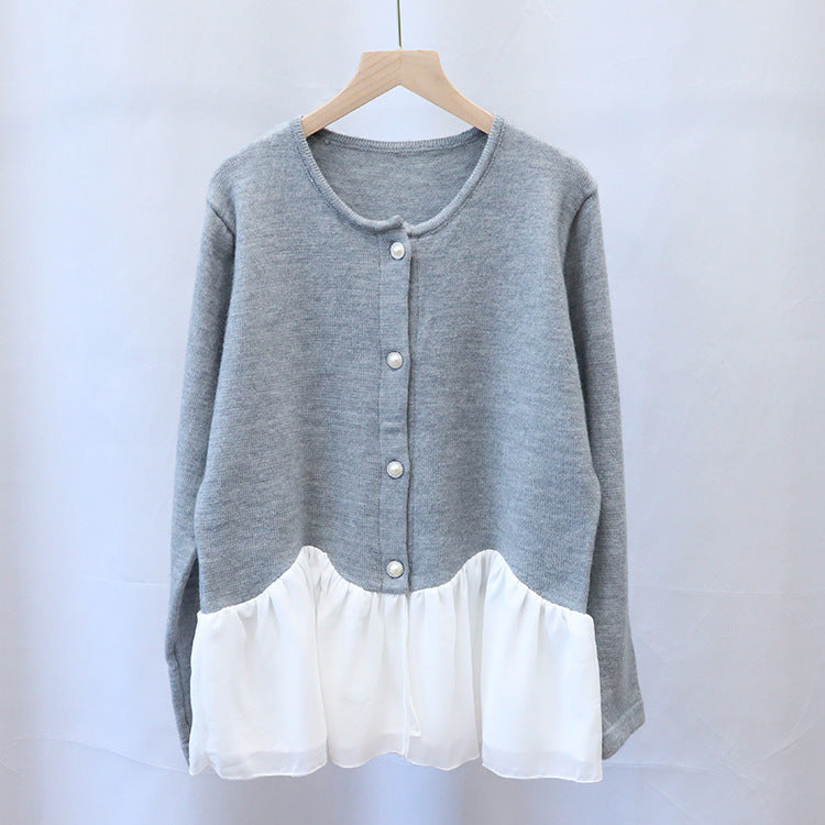 Maeve & Co Women's Crew Neck Cardigan - Everyday Knitted Cardigan, Long Sleeve
