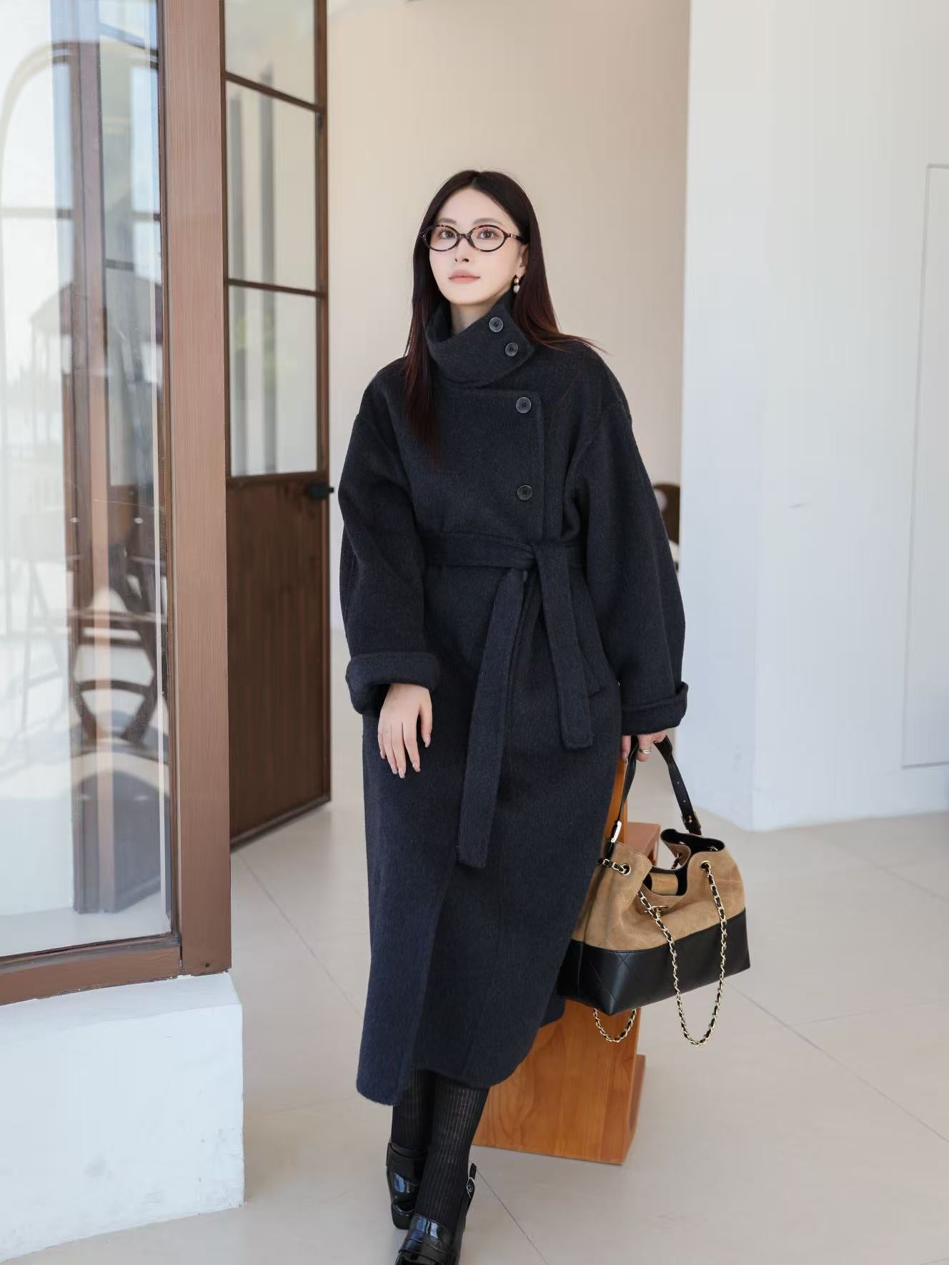 Maeve Women's Wool Coat - Single-Breasted Autumn-Weight