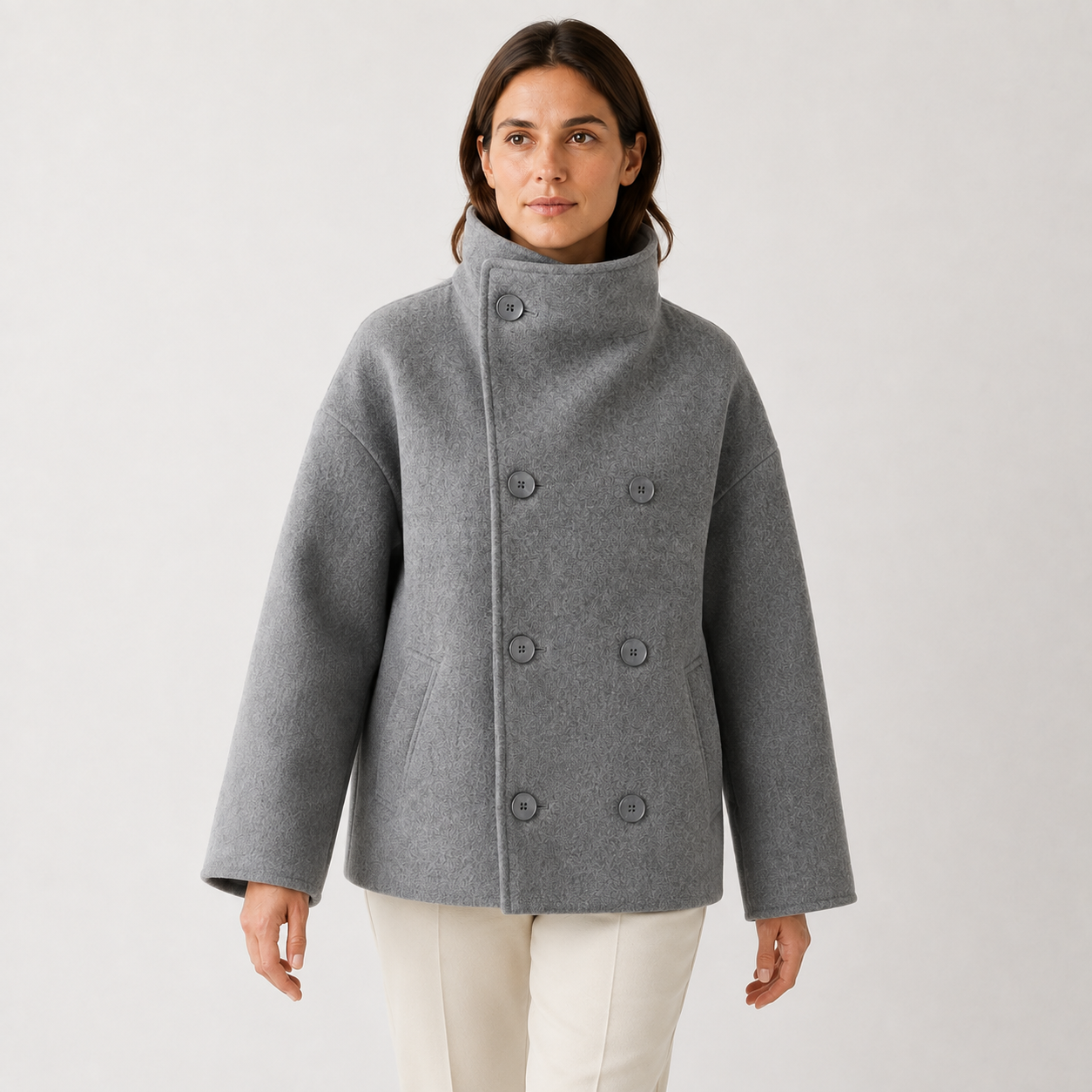 Maeve Women's Wool Coat - High-Neck