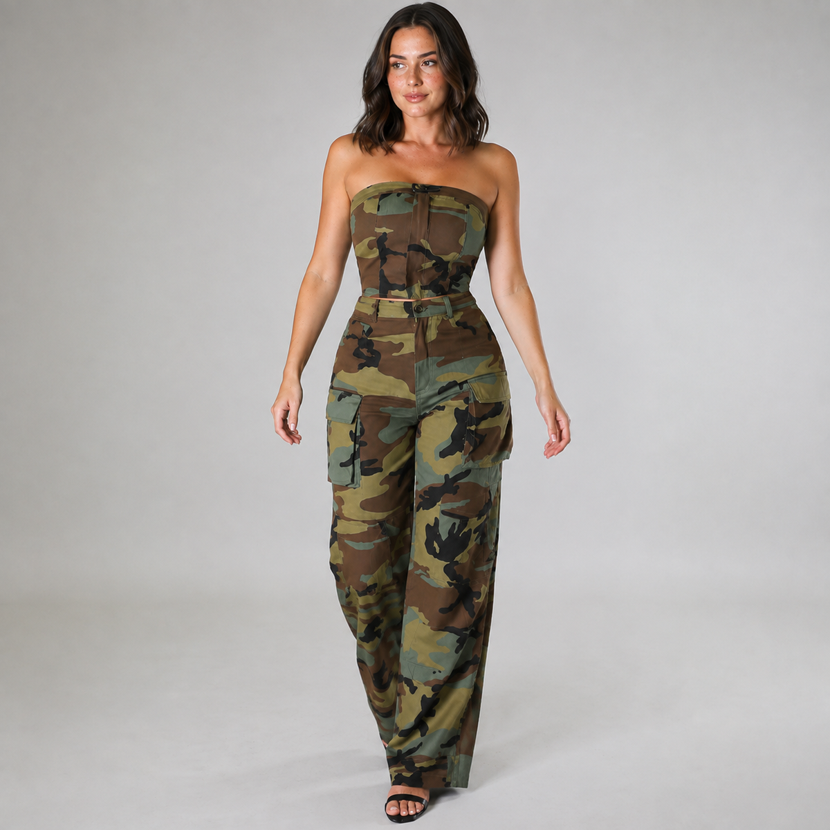 Maeve Women's Camouflage Co-Ord Set - Two-Piece Trouser Suit