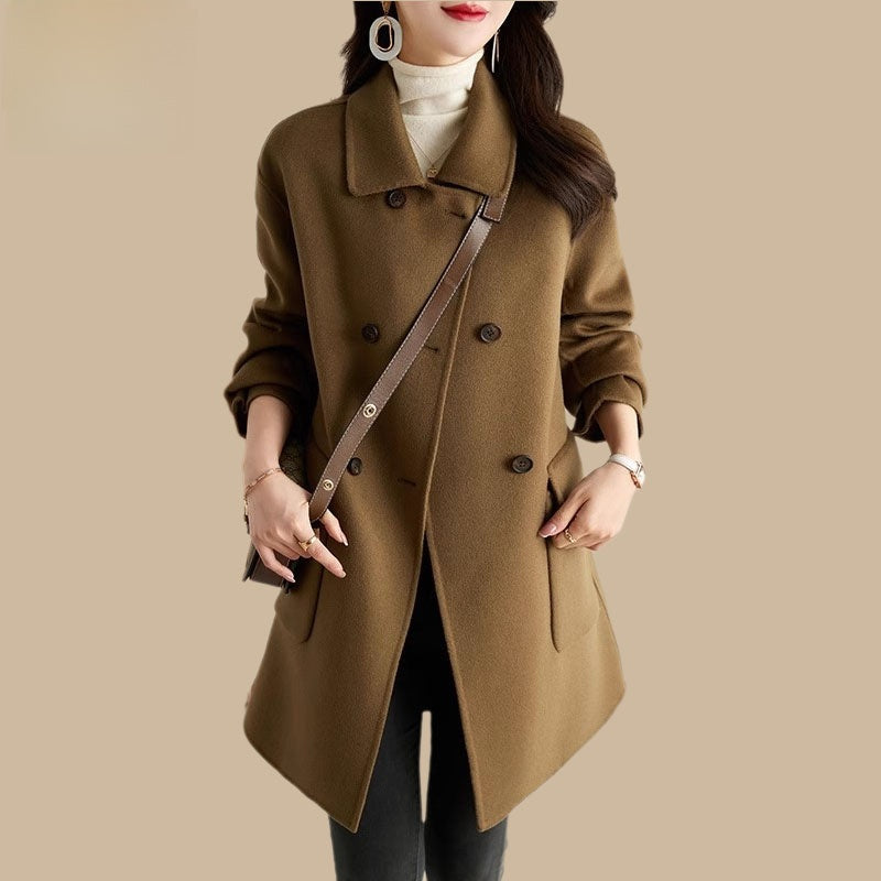Maeve Women's Wool Coat - Single-Breasted Longline