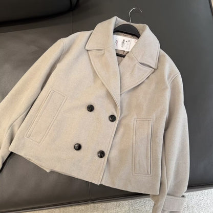 Maeve Women's Coat - Lapel Long-Sleeve Autumn-Weight