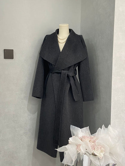 Maeve Women's Wool Coat - Longline Relaxed-Fit