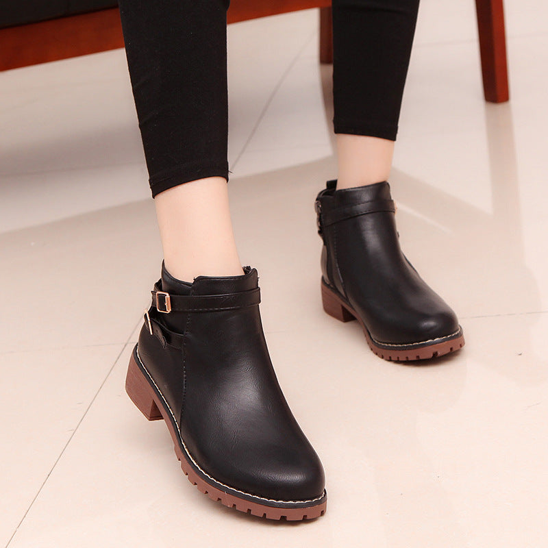 Maeve & Co Women's Ankle Boots - Round Toe Leather