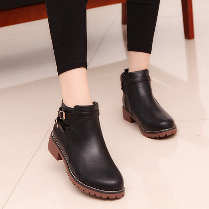 Maeve & Co Women's Ankle Boots - Round Toe Leather