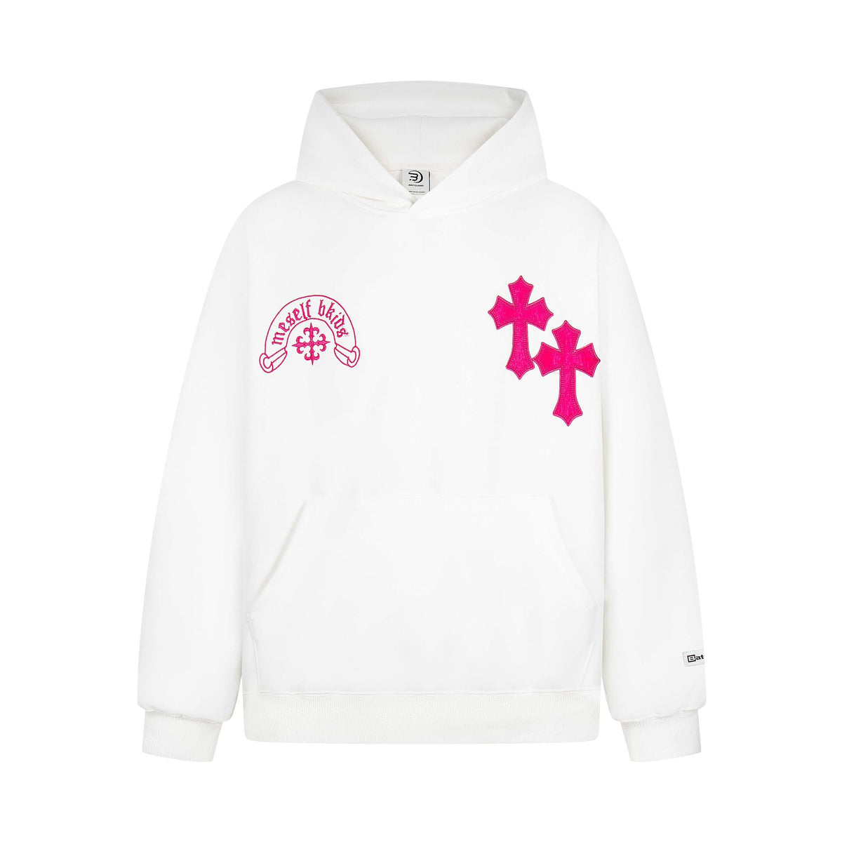 Maeve & Co Women's Graphic Hoodie - Oversized Cross Embroidered Pullover Hoodie