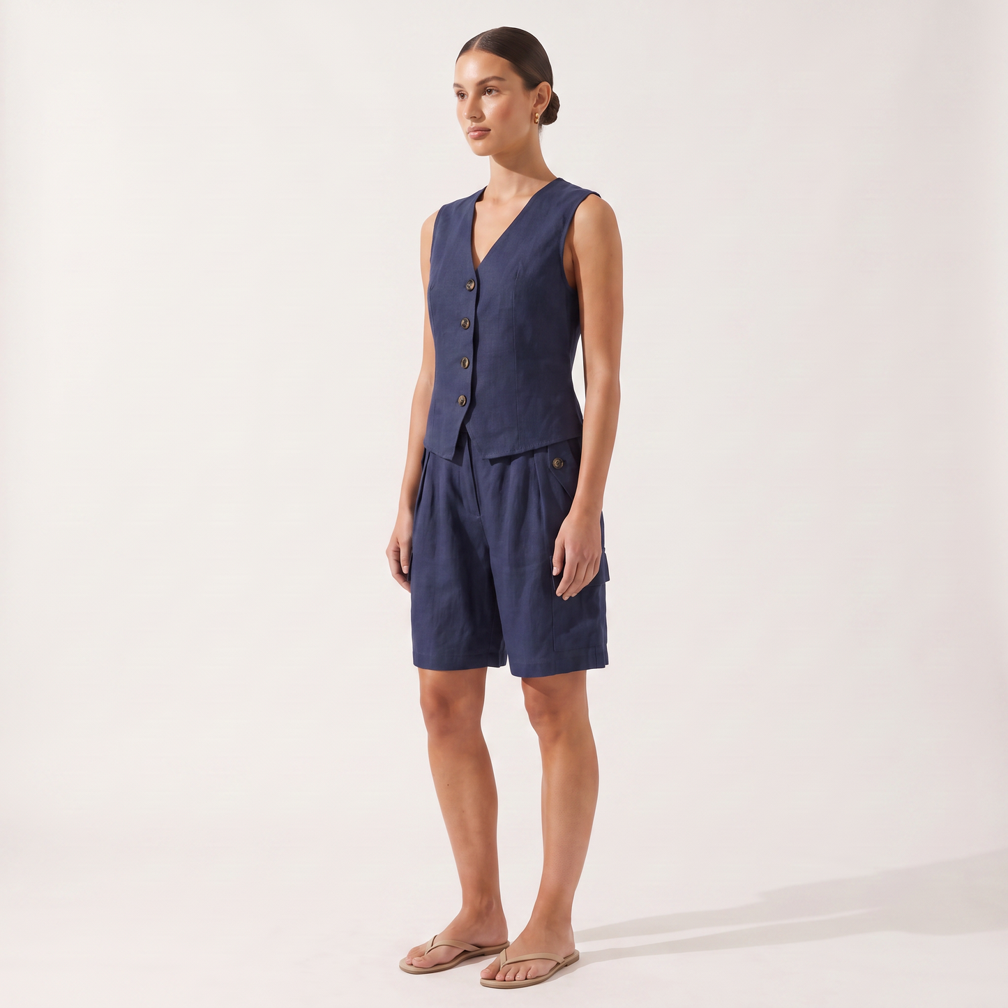 Navy three-quarter
