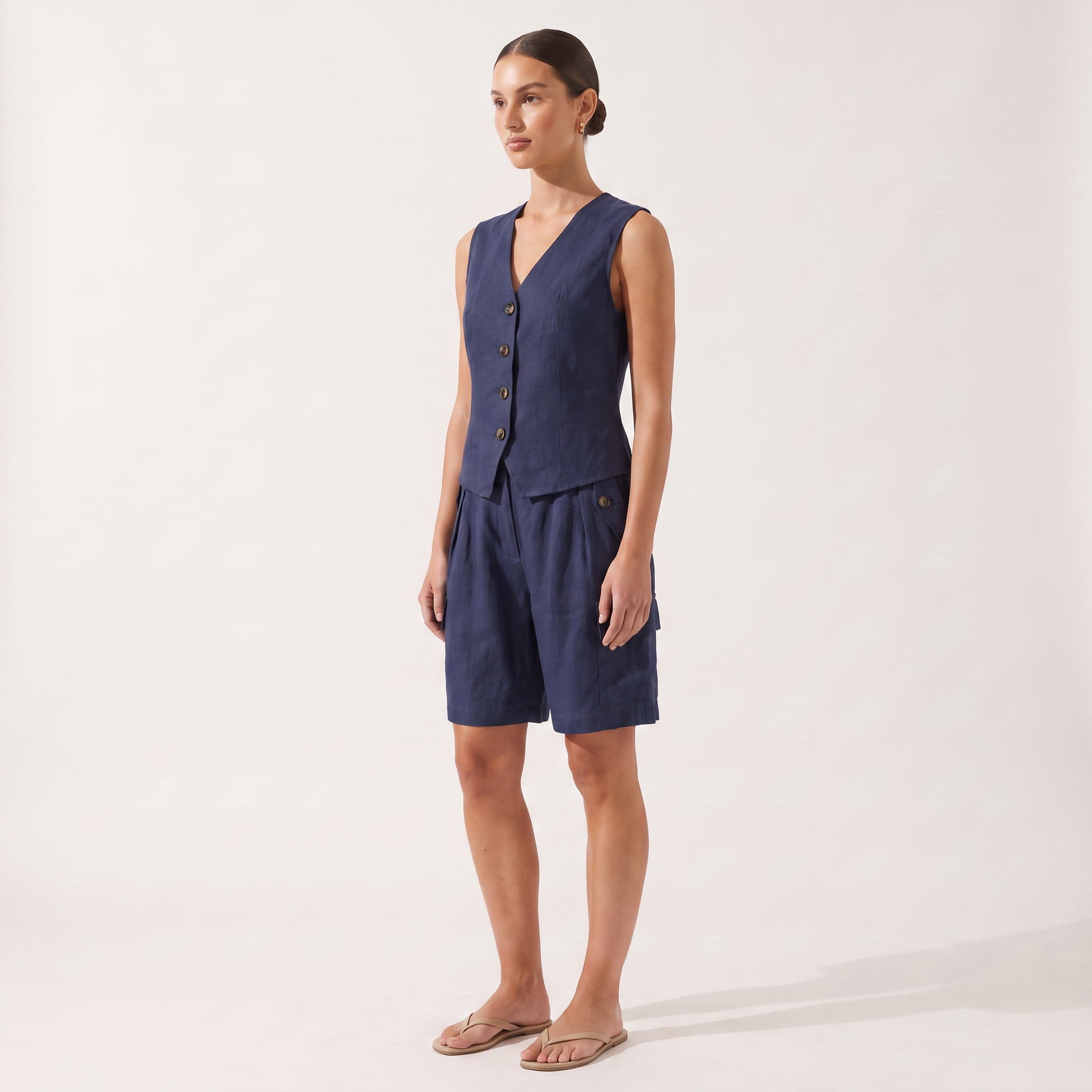 Navy three-quarter