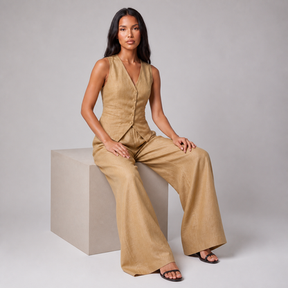 khaki seated