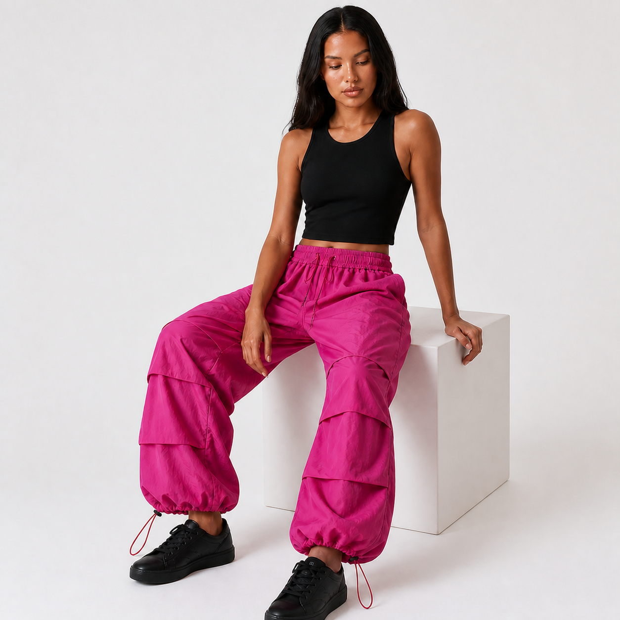 Pink seated