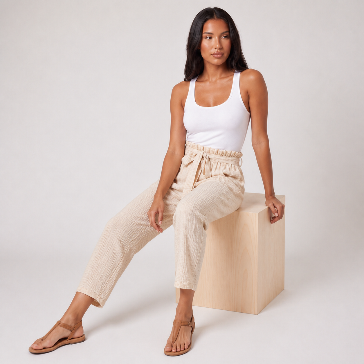 Khaki seated