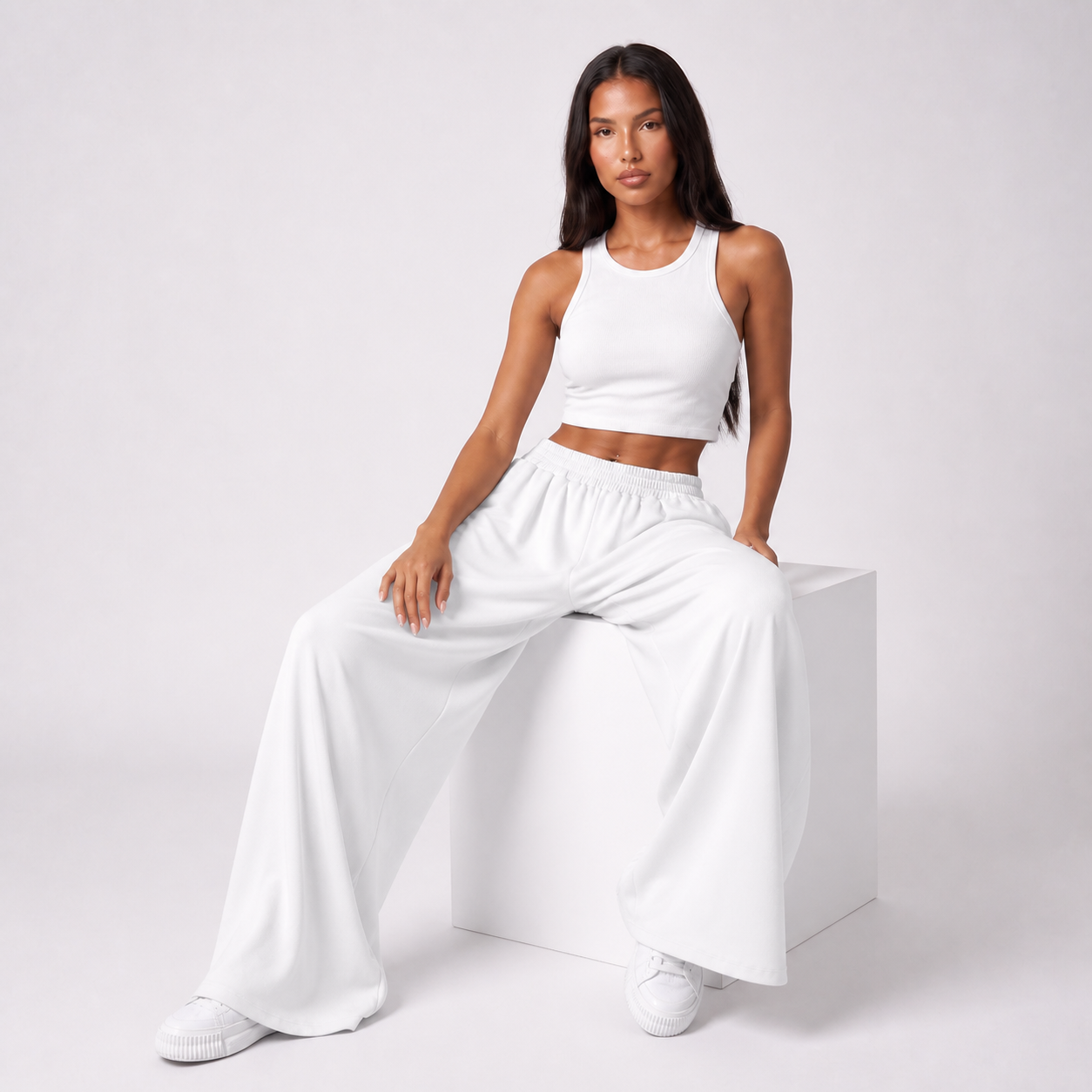White seated
