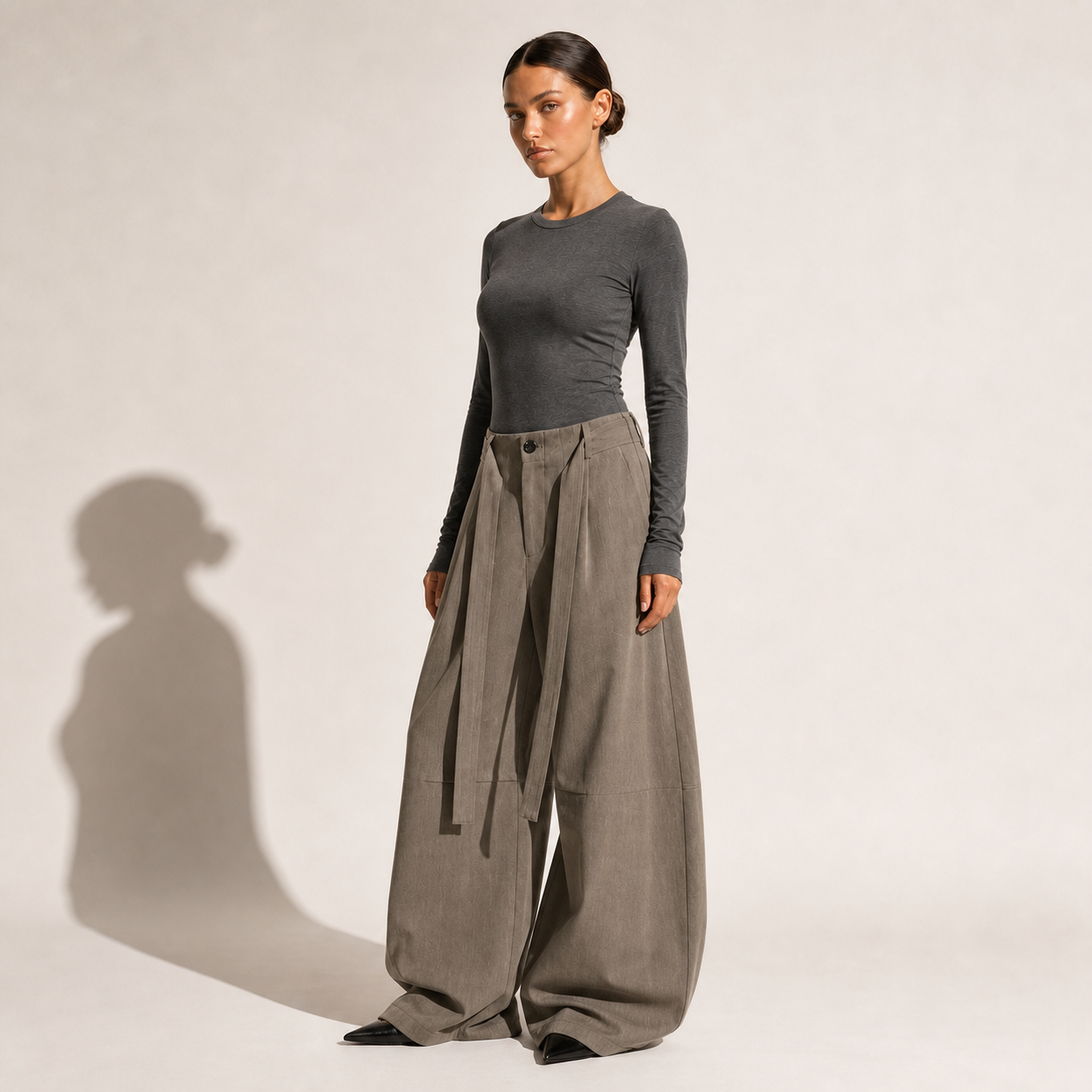 Khaki three-quarter