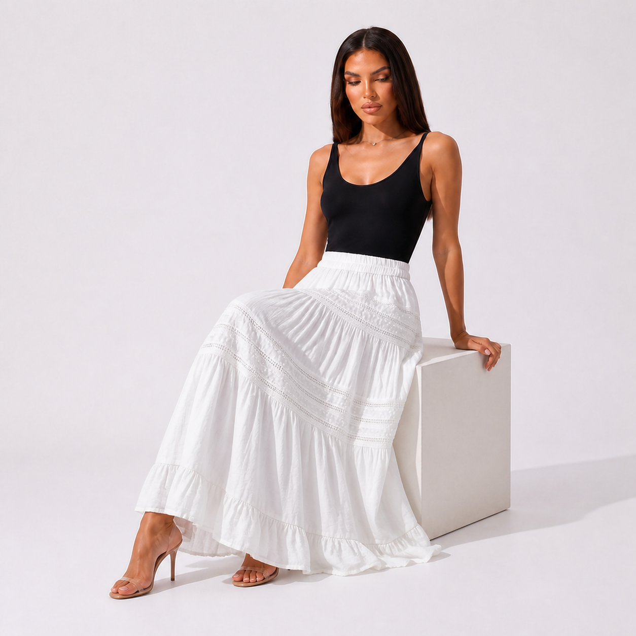 White seated
