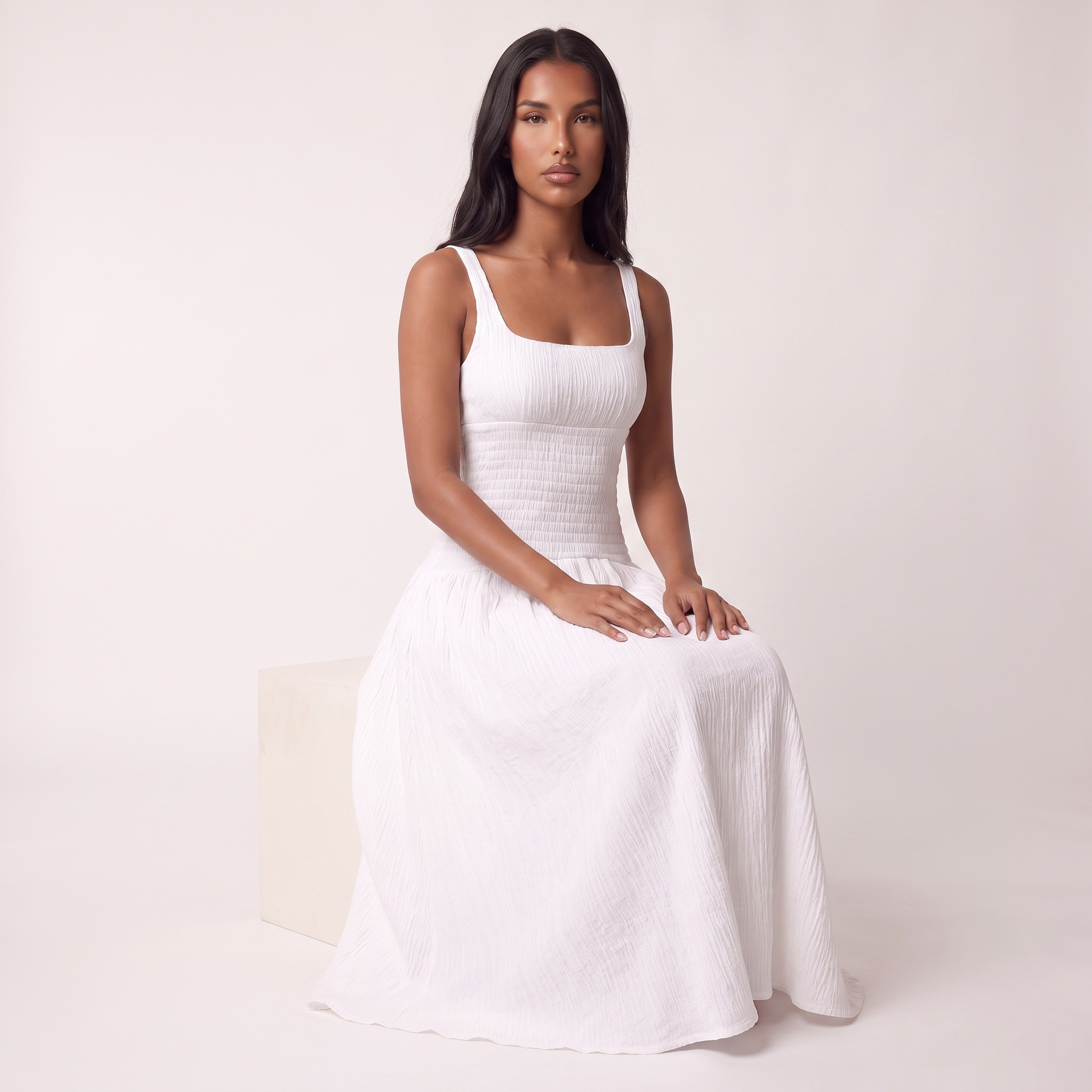 White seated