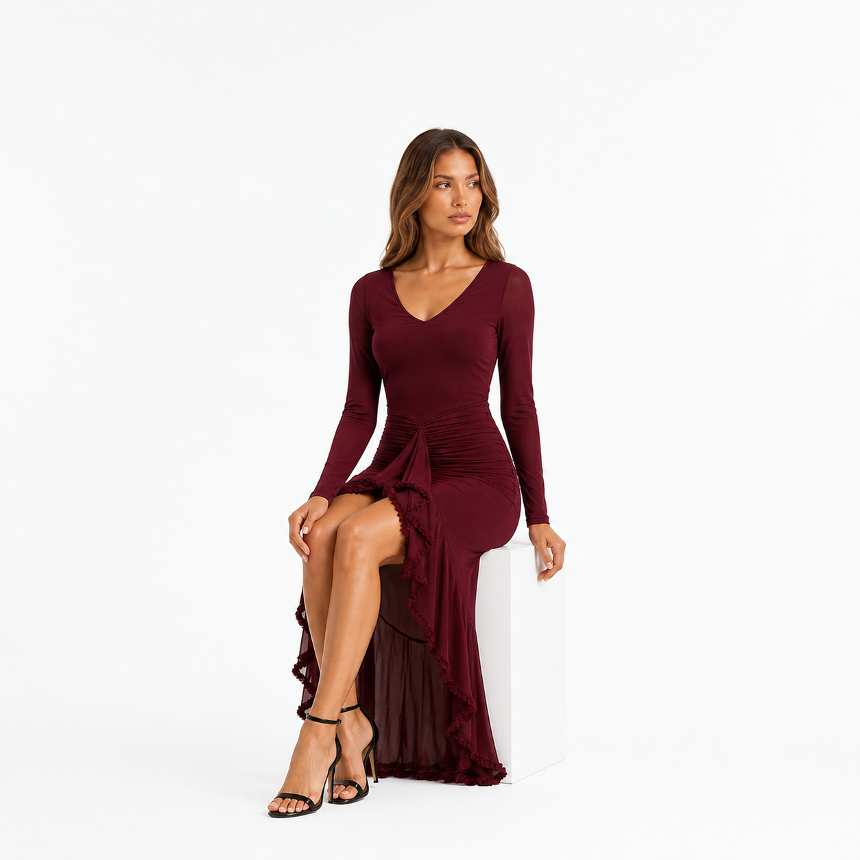 Wine Red seated