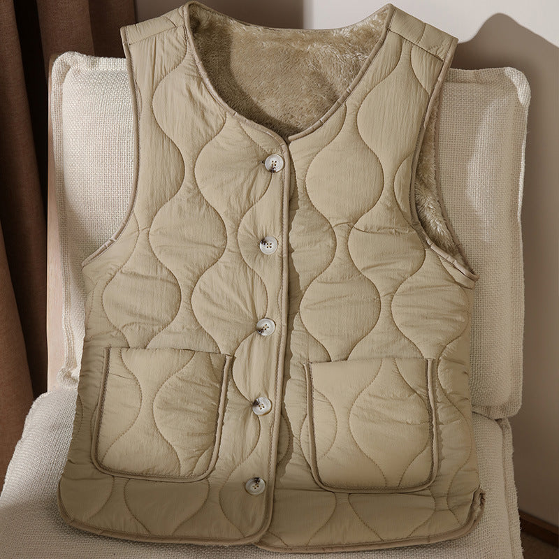 Maeve Women's Gilet - Single-Breasted Wool-Blend Autumn-Weight