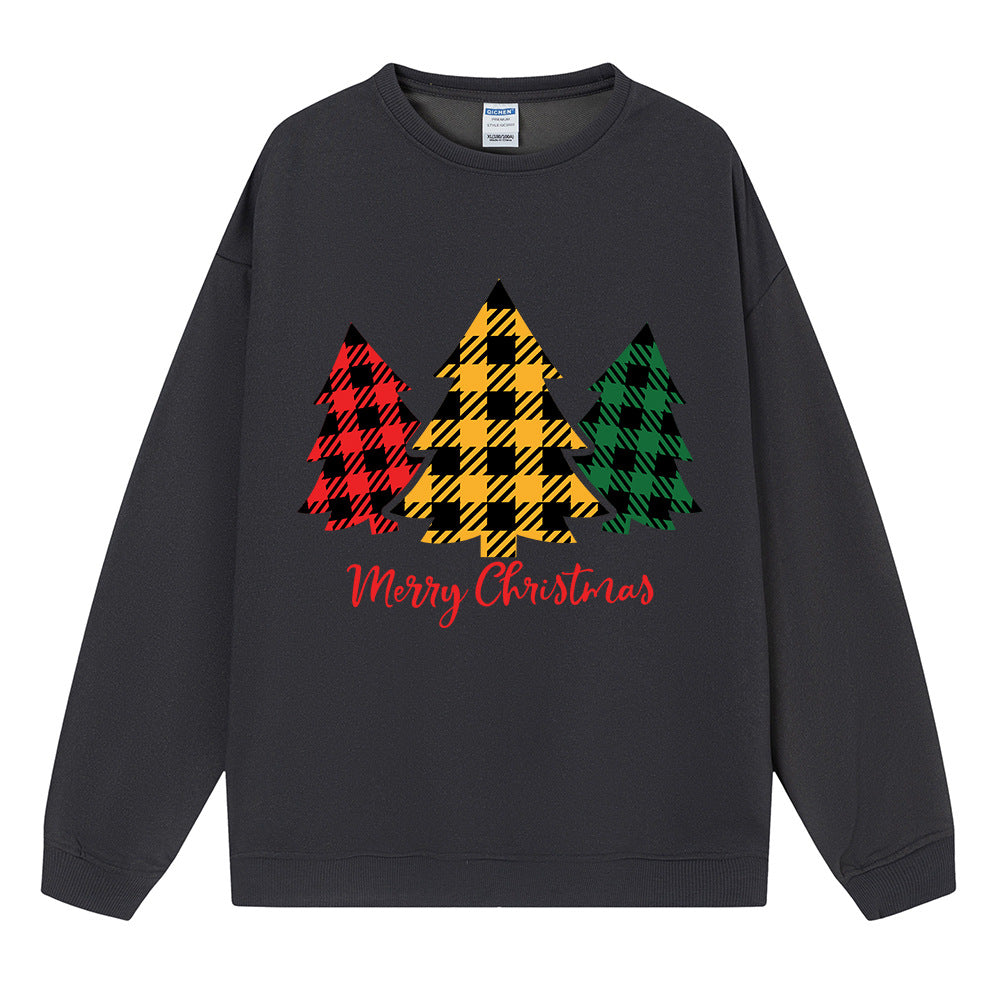 Maeve & Co Women's Christmas Jumper - Plaid Christmas Tree Print Sweatshirt