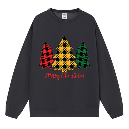 Maeve & Co Women's Christmas Jumper - Plaid Christmas Tree Print Sweatshirt