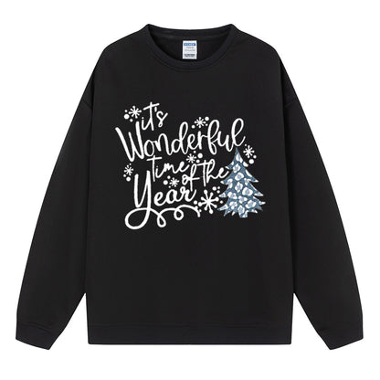 Maeve & Co Women's Christmas Jumper - Wonderful Time of the Year Slogan Sweatshirt