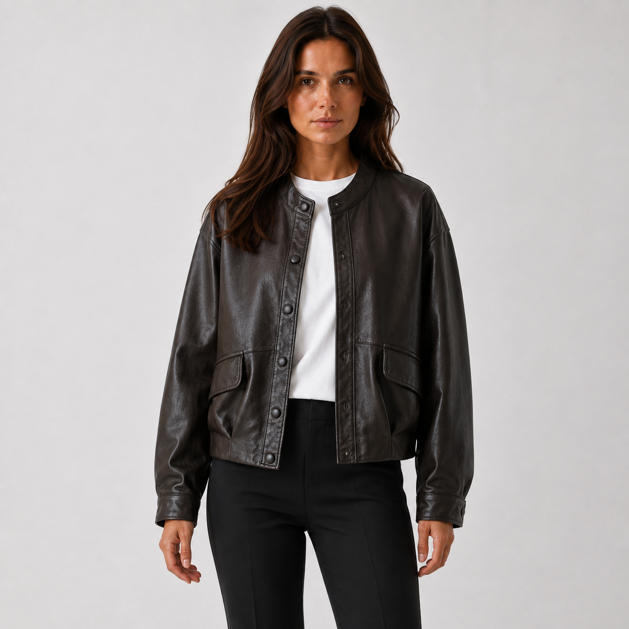 Maeve Women's Leather Jacket - Relaxed-Fit Autumn-Weight