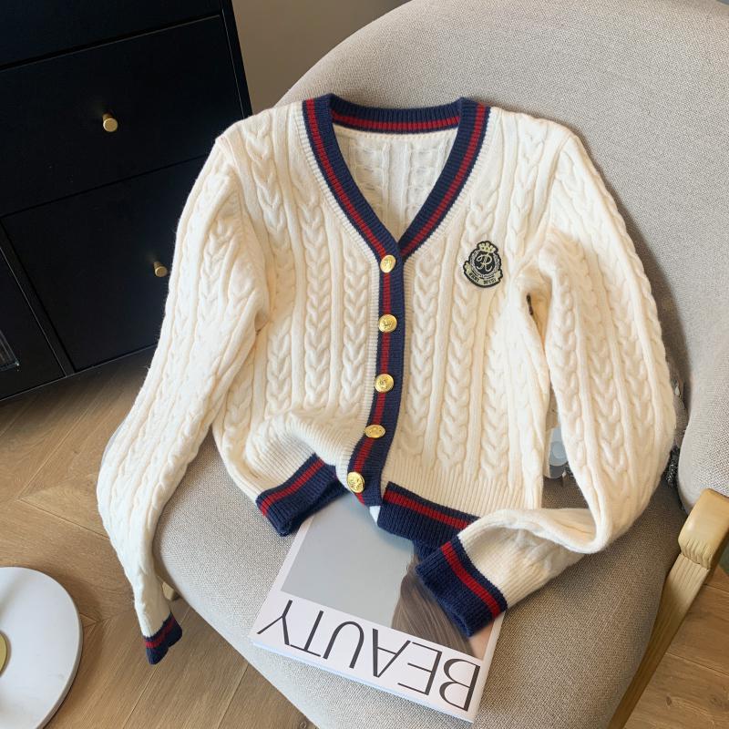 Maeve Women's Chunky Cardigan - Cable-Knit Vintage Acrylic-Knit