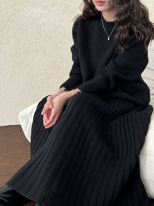 Maeve Women's Knitted Co-Ord Set - Acrylic-Knit Long-Sleeve Relaxed-Fit