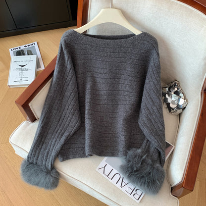 Maeve Women's Knitted Jumper - Long-Sleeve Relaxed-Fit Stretch