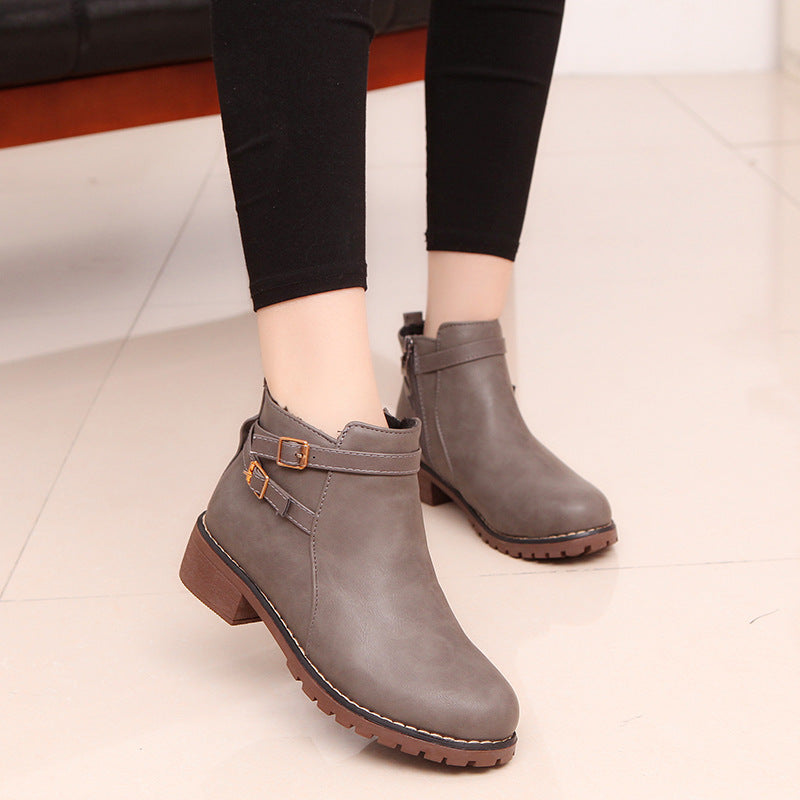 Maeve & Co Women's Ankle Boots - Round Toe Leather