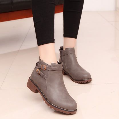 Maeve & Co Women's Ankle Boots - Round Toe Leather