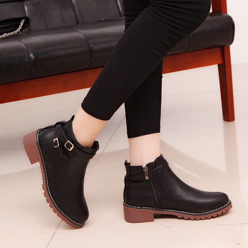 Maeve & Co Women's Ankle Boots - Round Toe Leather