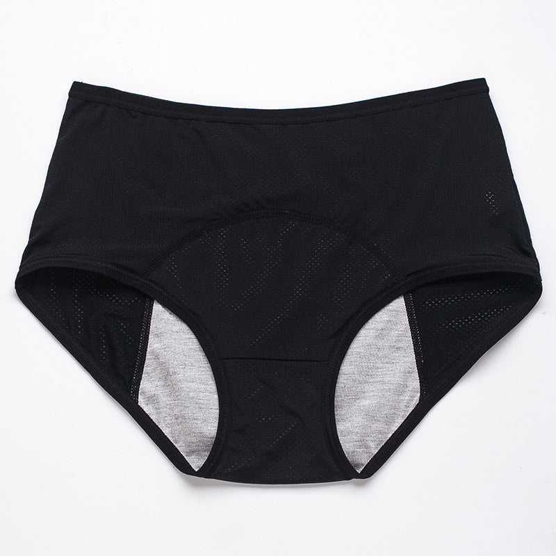 Period Underwear Women Leak Proof High Waist Briefs, Mesh Breathable, Absorbent