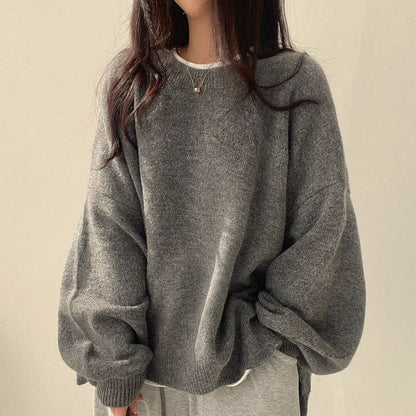 Maeve Women's Oversized Jumper - Longline Wool-Blend Knitted Relaxed-Fit
