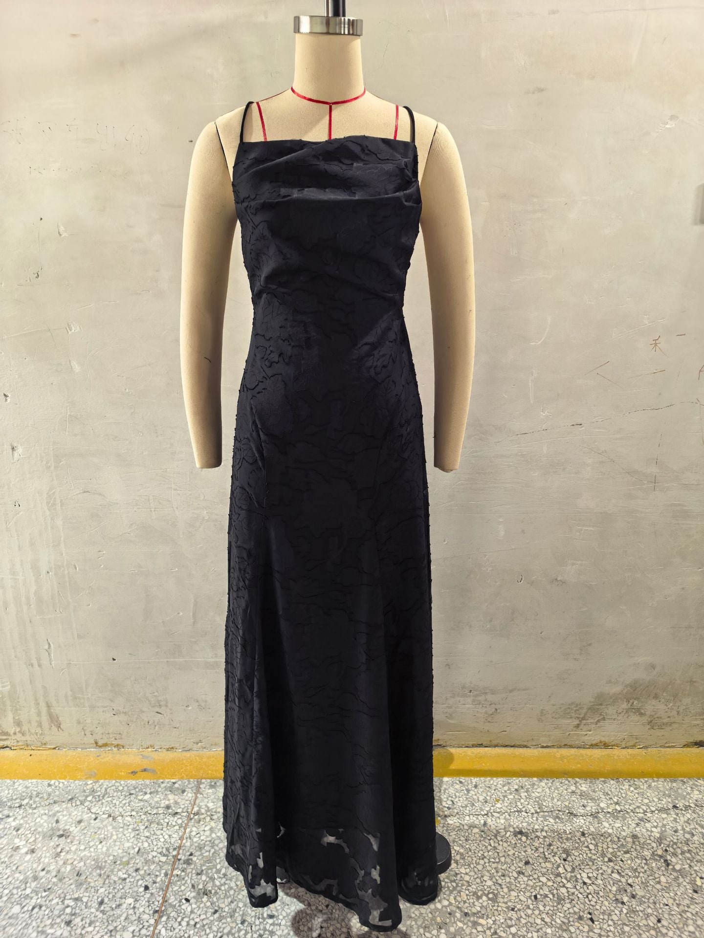 Women's Maxi Dress Lace, Backless, Strappy, Floor Length Evening