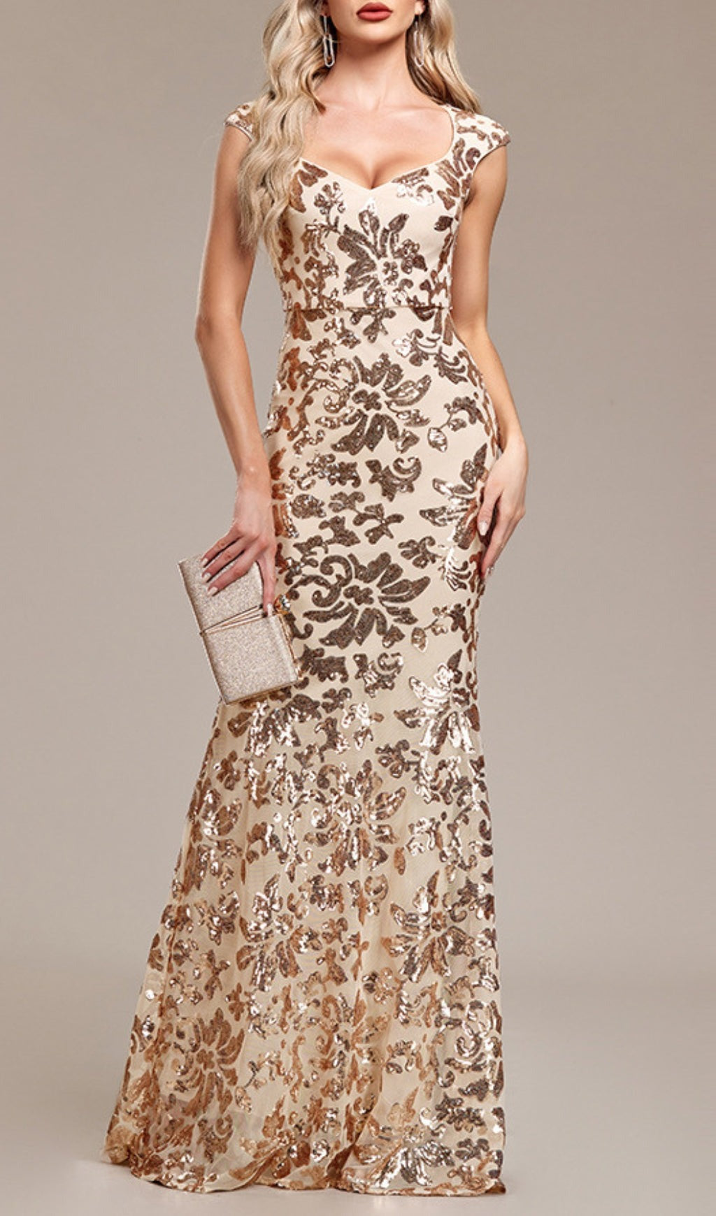 Maeve & Co Women's Gold Dress - Strapless Backless Maxi Party Gown