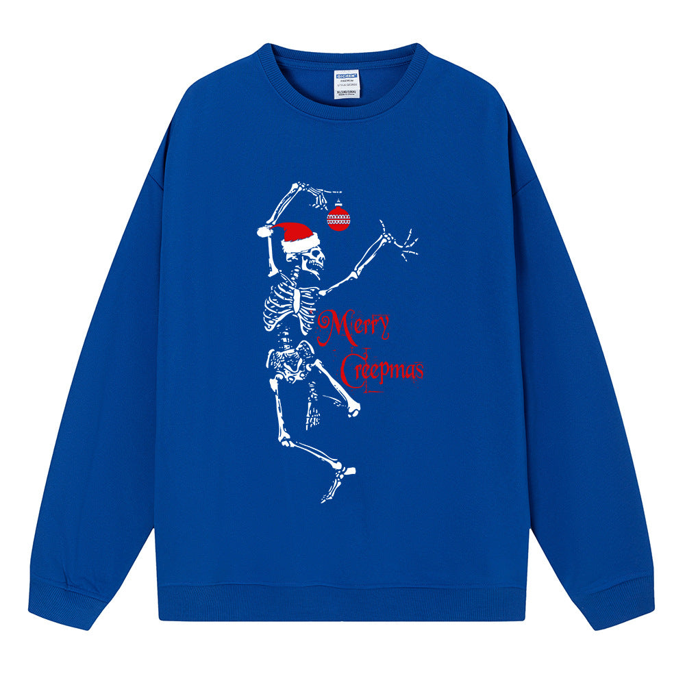 Maeve & Co Women's Christmas Jumper - Skeleton Santa Hat Print Sweatshirt
