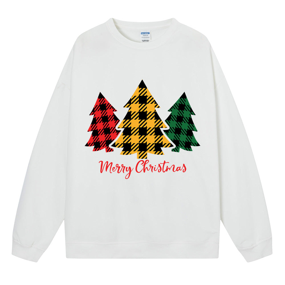 Maeve & Co Women's Christmas Jumper - Plaid Christmas Tree Print Sweatshirt