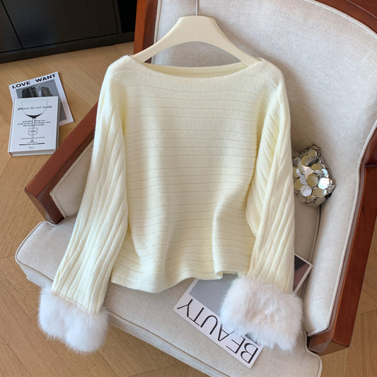 Maeve Women's Knitted Jumper - Long-Sleeve Relaxed-Fit Stretch