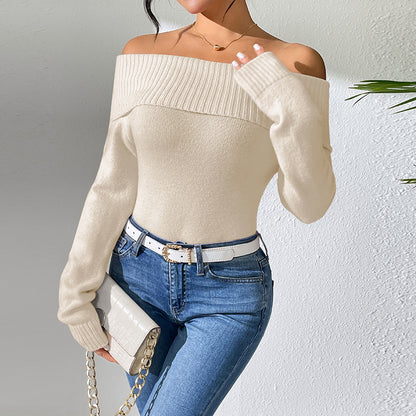 Maeve Women's Off-Shoulder Jumper - Slim-Fit Knitted Bardot