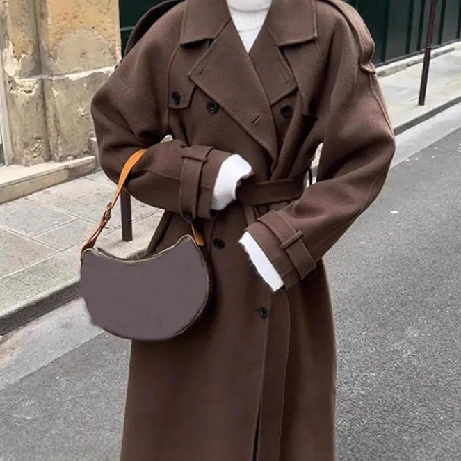 Maeve Women's Wool-Blend Coat - Double-Breasted Notch Lapel