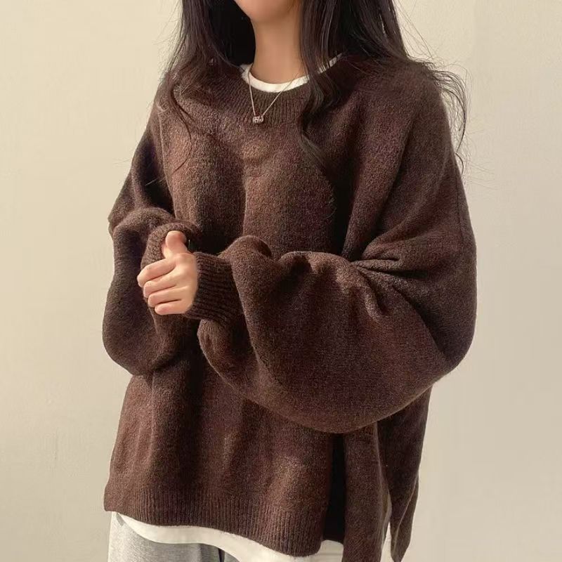 Maeve Women's Oversized Jumper - Longline Wool-Blend Knitted Relaxed-Fit
