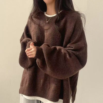 Maeve Women's Oversized Jumper - Longline Wool-Blend Knitted Relaxed-Fit